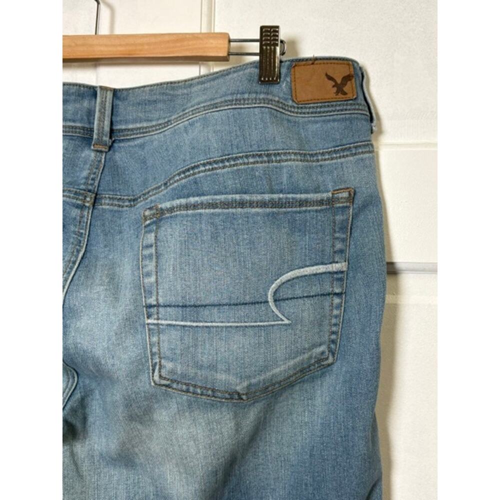 American Eagle Kick Boot Jeans Size 16 Short Blue Light Wash Stretch Denim - Picture 6 of 11